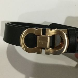 Gold buckle Salvatore Ferragamo belt